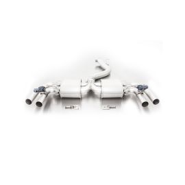 Audi RS3 8V Non-resonated Remus sports exhaust centered for left/right system