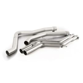 Remus stainless steel non-res racing center section, from original front silencer section back