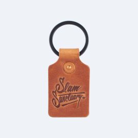 Slam Sanctuary leather key fob - TAN