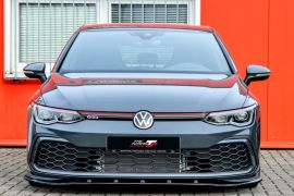 VW Golf Mk 8 Front Lip Spoiler Gloss Black Finish For GTI/GTD