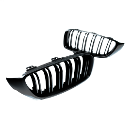 BMW 4 SERIES M3& M4 F32/F80/F82/F83 MATTE BLACK DOUBLE SLAT GRILLES