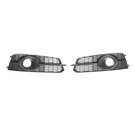 AUDI A6 S6 C7.5 2015-2018 ALL BLACK HONEYCOMB FOG LIGHT SURROUNDS