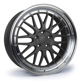 LM Style Alloy Wheels In Black With Polished Lip