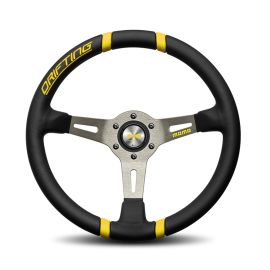 MOMO Drifting Yellow Steering wheel - Black Leather 330mm