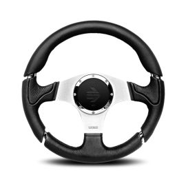 MOMO MILLENIUM STEERING WHEEL - BLACK LEATHER 320MM