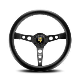 MOMO Prototipo black steering wheel  - black leather 350mm