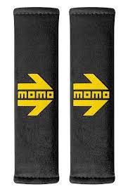 MOMO Universal Seat Belt Harness Pads - Arrow - Black