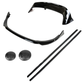 AUTOID VW Golf GTI Mk8 Gloss Black Kit - Front Splitter, Side Skirts, Rear Spoiler & Black Badges Pack (2019+)