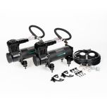 Air Suspension Air Compressor With Reduced Vibration Satin Black Dual Kit